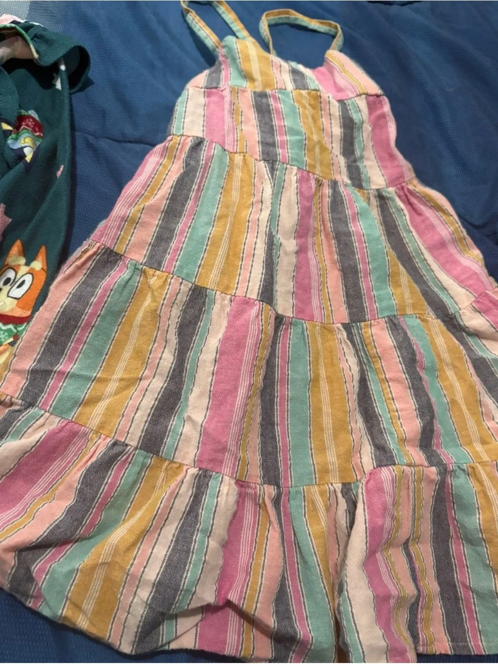 Girls' Teal Owl Print Nightgown - Cozy Long Sleeve Pajama 18 m